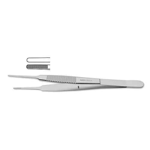 Jacobson Micro Needle Holder, Flat Knurled Handle, Jaw Surfaces Impregnated W/ Fine Tungsten Carbide Dust, 8" (20.0 Cm), Straight W/ Out Lock